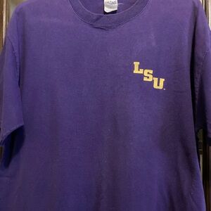 Purple Louisiana State University crewneck T-shirt